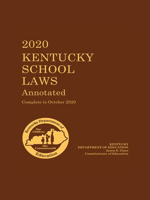 cover image of Kentucky School Laws Annotated